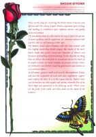 studio1world bahai inspired art - Drawing - Rose & butterfly (Shoghi Effendi)